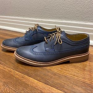FRYE JAMES WINGTIP OXFORD BLUE GRAY *RARE*